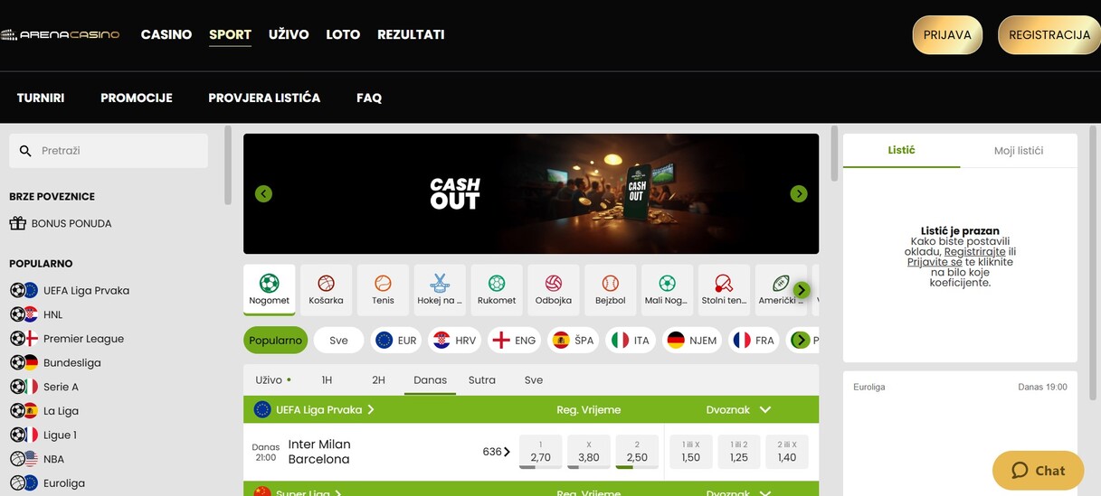 Arenabet Homepage