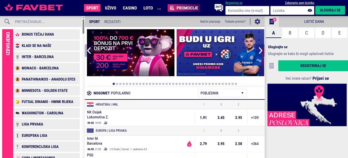 Favbet Homepage