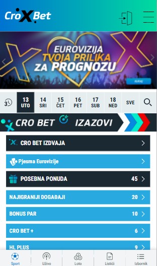 Homepage Lutrija