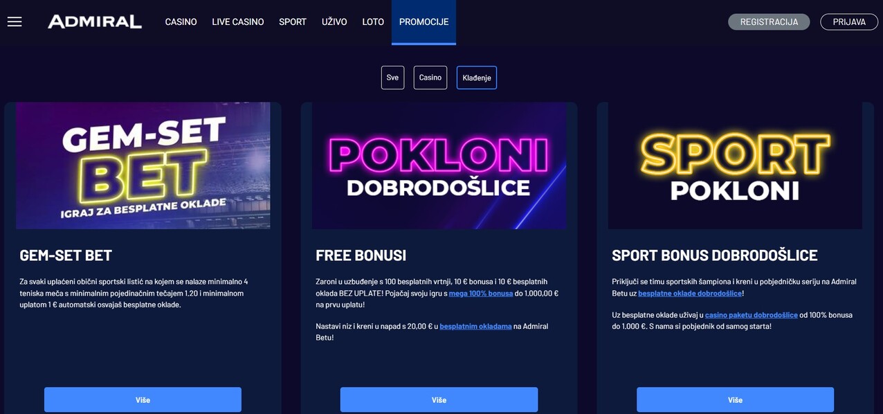 Promocije Admiral 