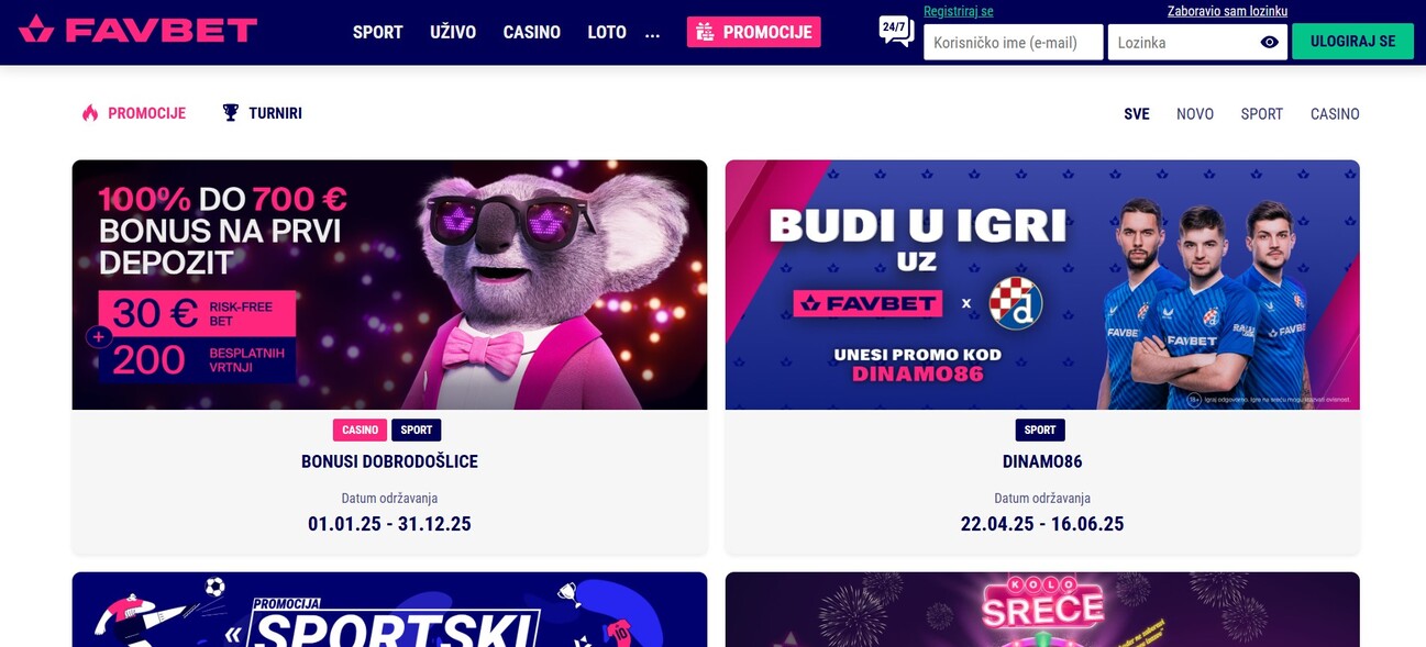 Promocije Favbet