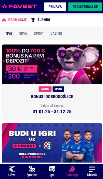 Promocije Favbet