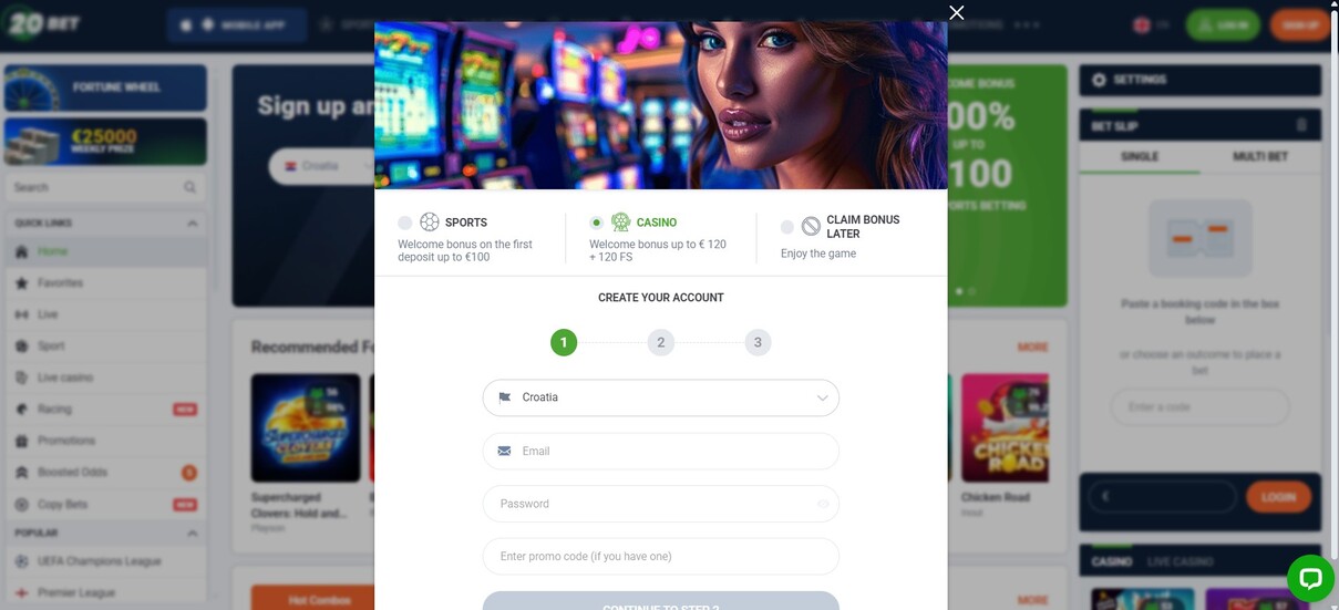 20bet Registracija Hrvatska pc