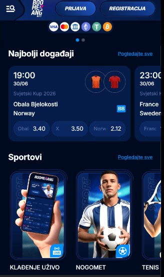 Boomerang Bet Početna stranica Hrvatske