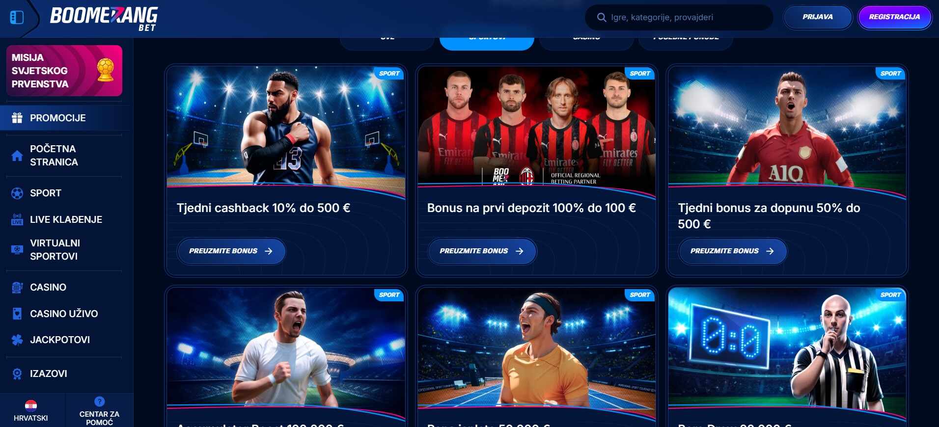Boomerang Bet promocije računalo