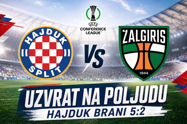 Hajduk Žalgiris prijenos i uzvrat na Poljudu