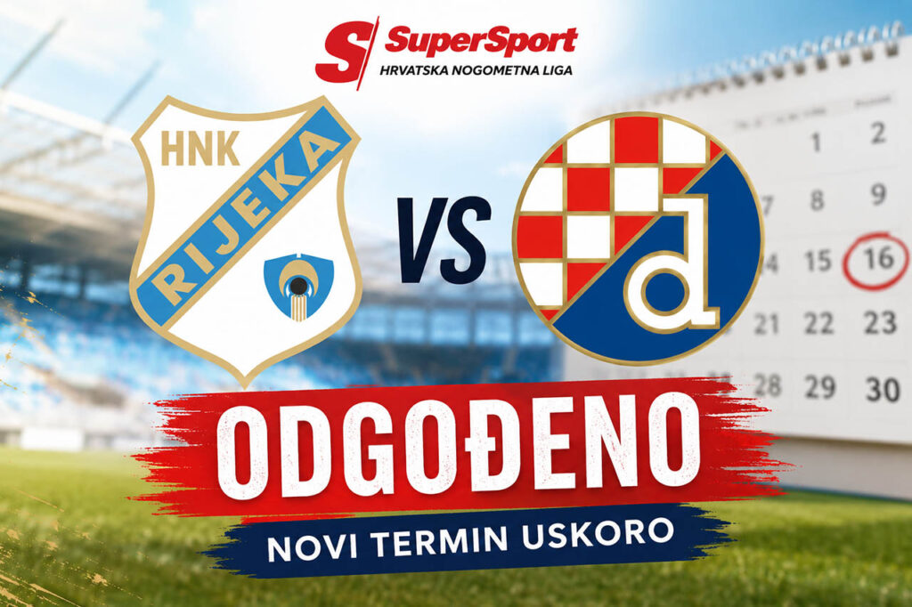 Rijeka – Dinamo odgođeno, novi termin derbija još se čeka