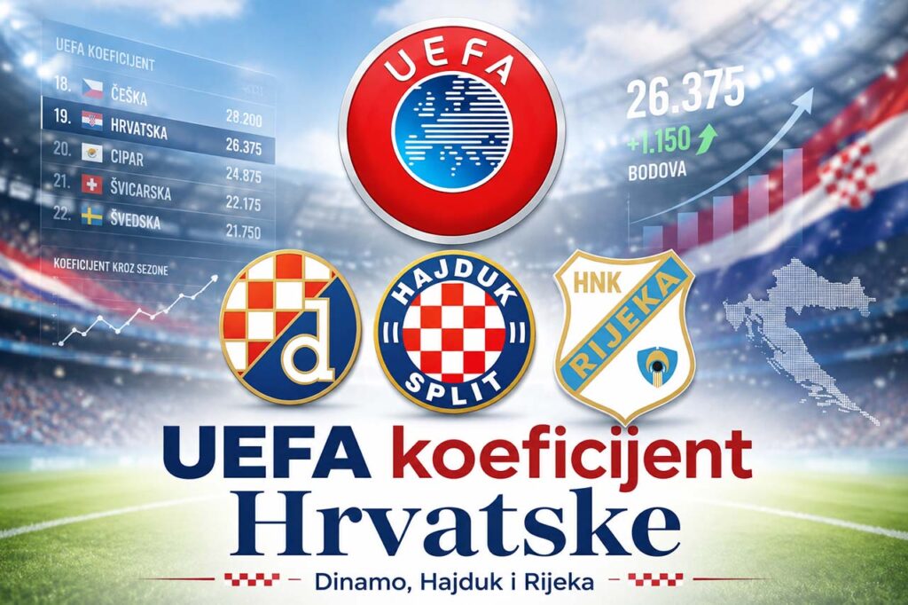 Hrvatski klubovi i njihov položaj na UEFA ljestvici