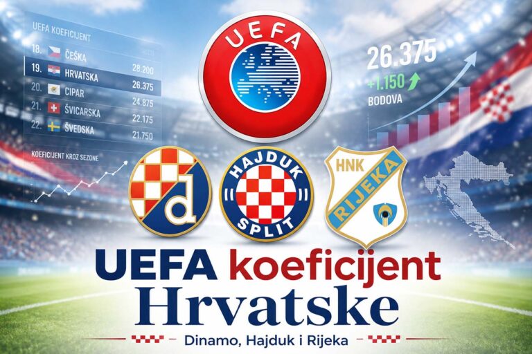Hrvatski klubovi i njihov položaj na UEFA ljestvici